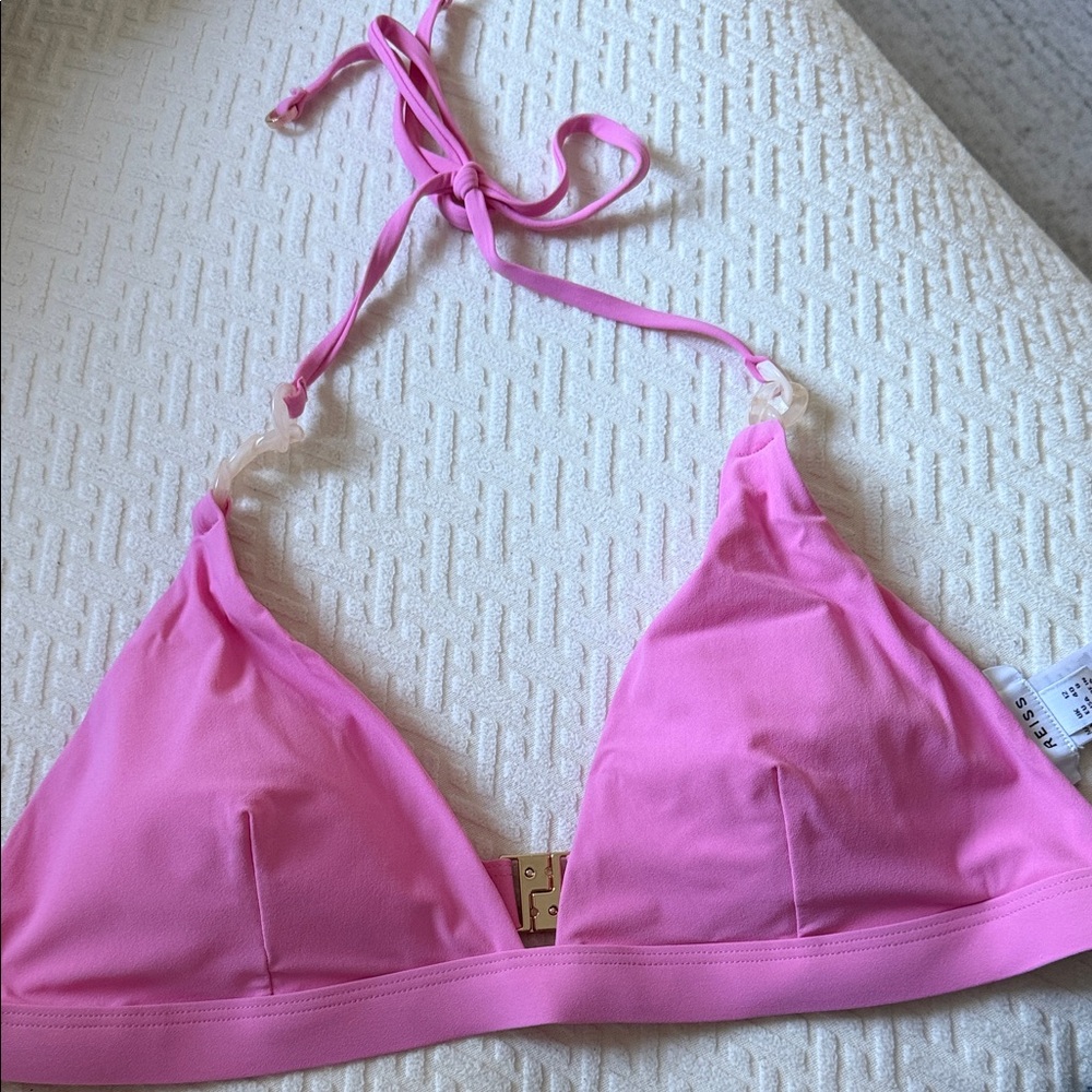 Reiss Pink Triangle Halter Bralette